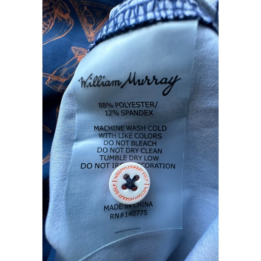 William Murray Tito's X Recipe For Success Golf Coral Button Down Size M - Picture 9 of 9